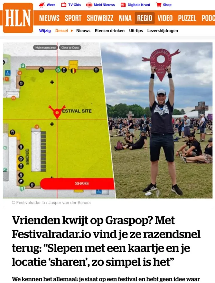 HLN article about Festival Radar